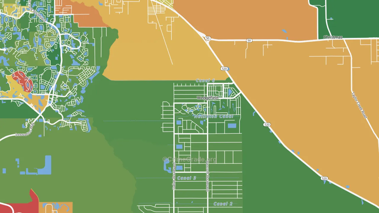 32833, FL Map of Drug-Related Crime Rates