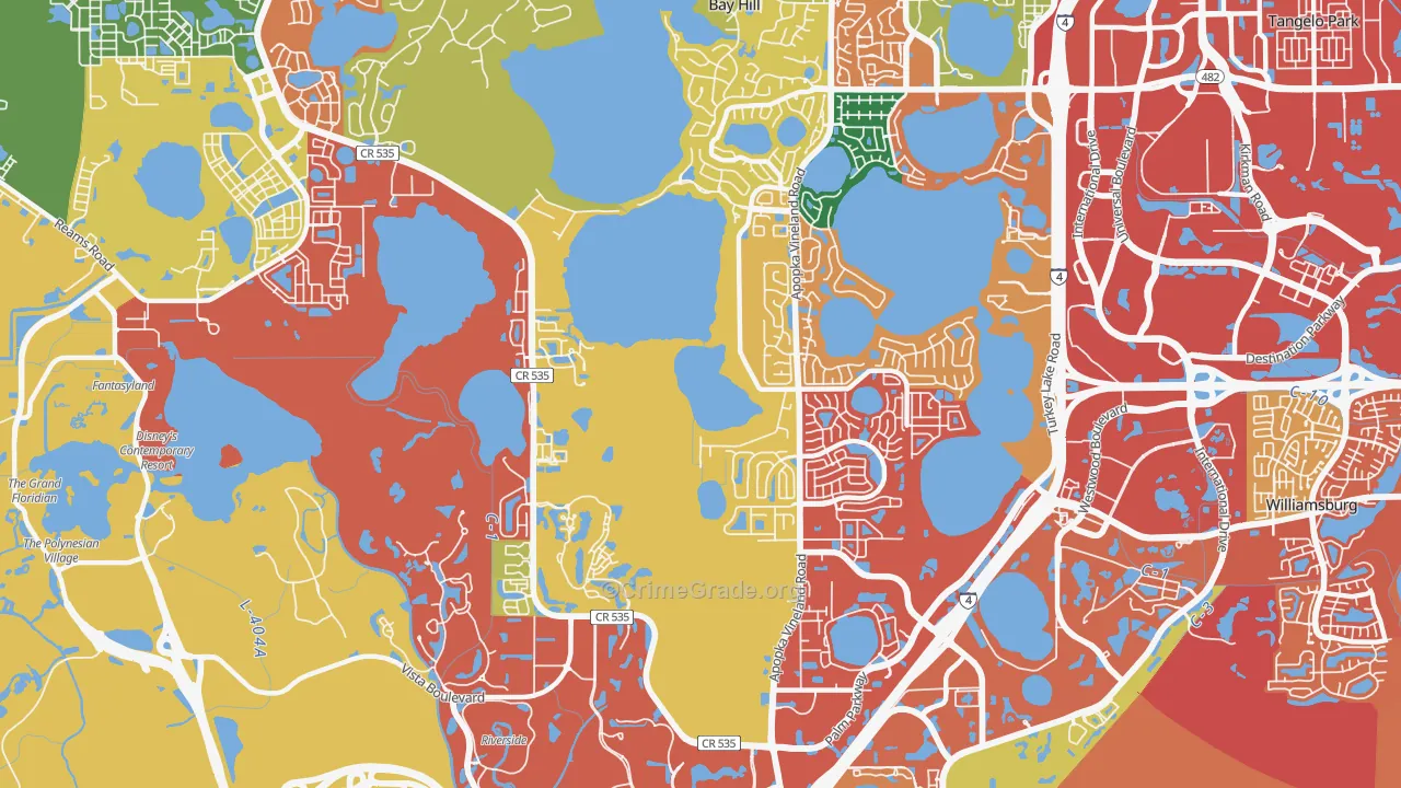 32836, FL Map of Drug-Related Crime Rates