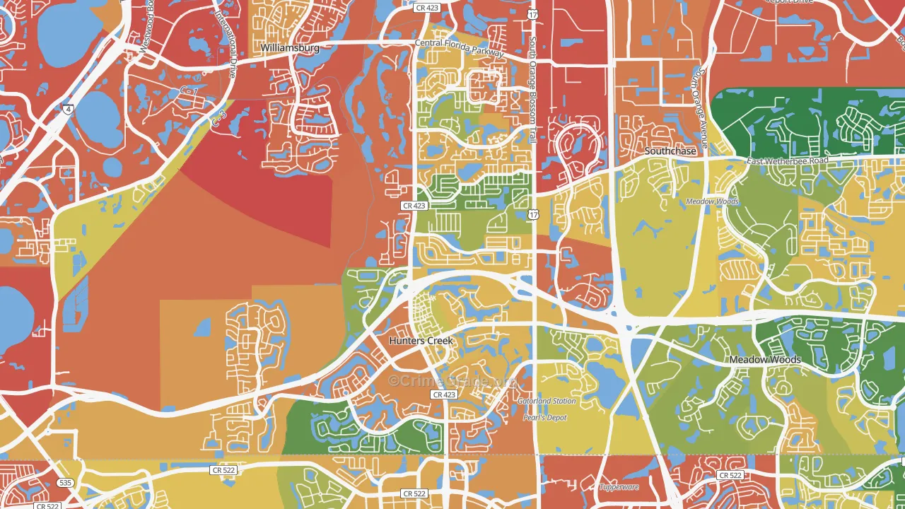 32837, FL Map of Drug-Related Crime Rates