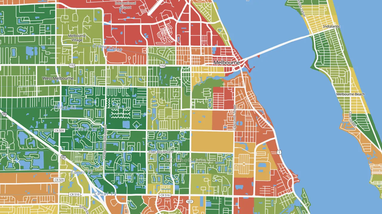32901, FL Map of Drug-Related Crime Rates