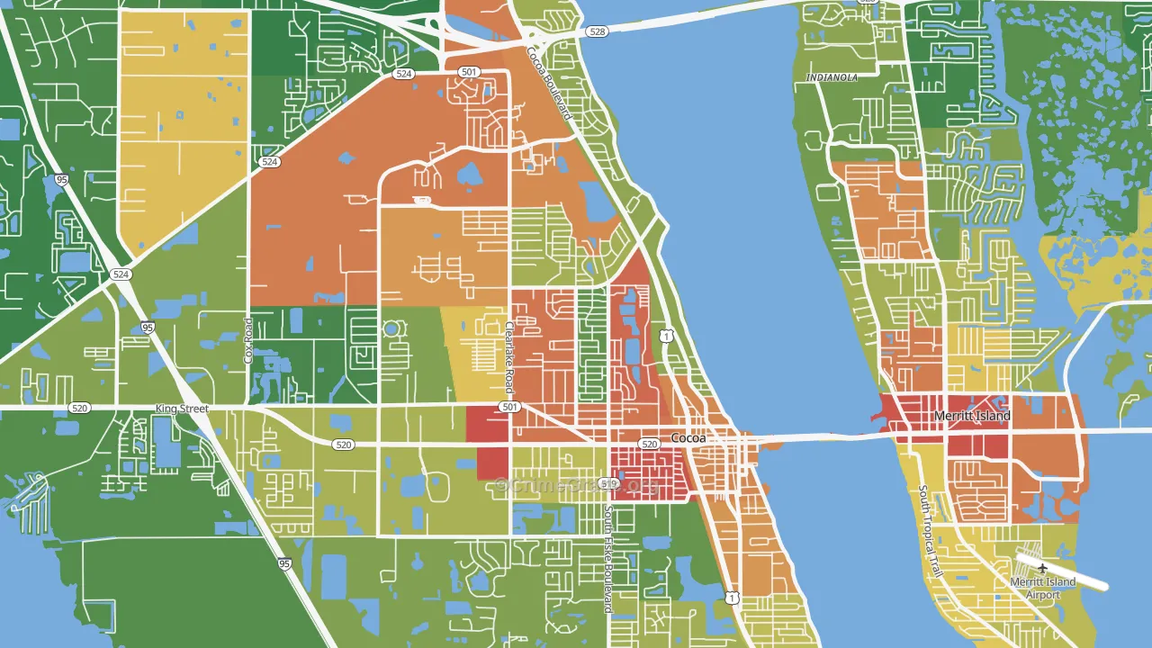 32922, FL Map of Drug-Related Crime Rates