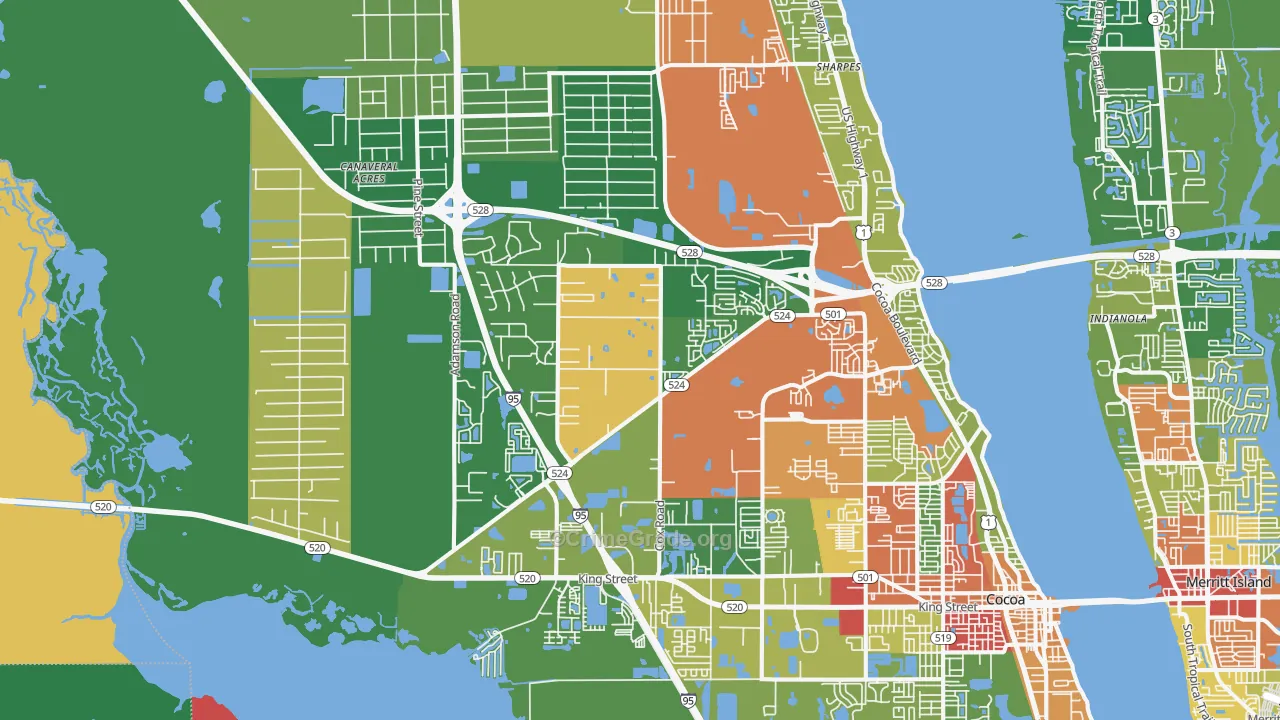 32926, FL Map of Drug-Related Crime Rates