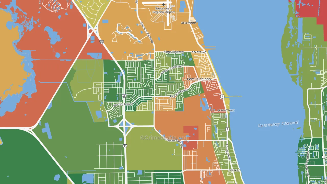 32927, FL Map of Drug-Related Crime Rates