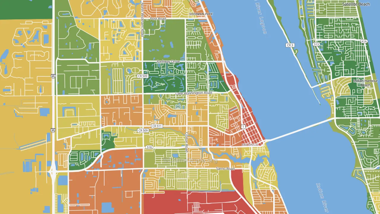 32935, FL Map of Drug-Related Crime Rates