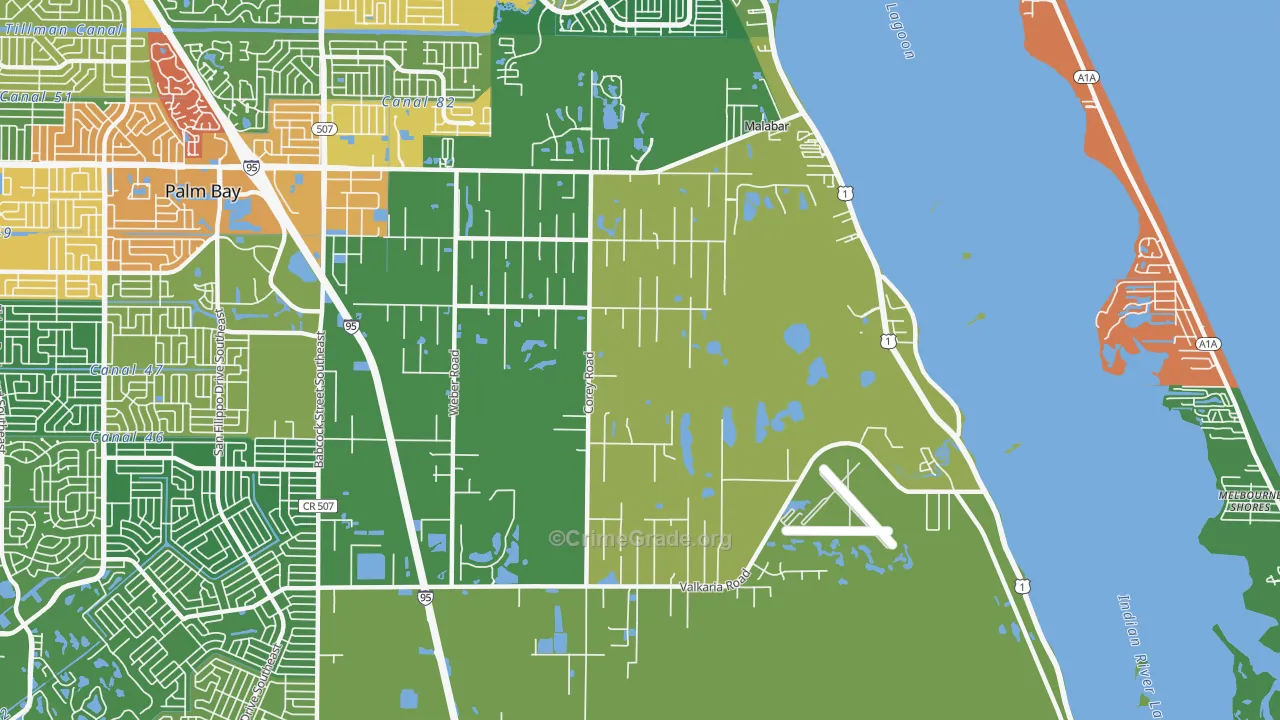 32950, FL Map of Drug-Related Crime Rates