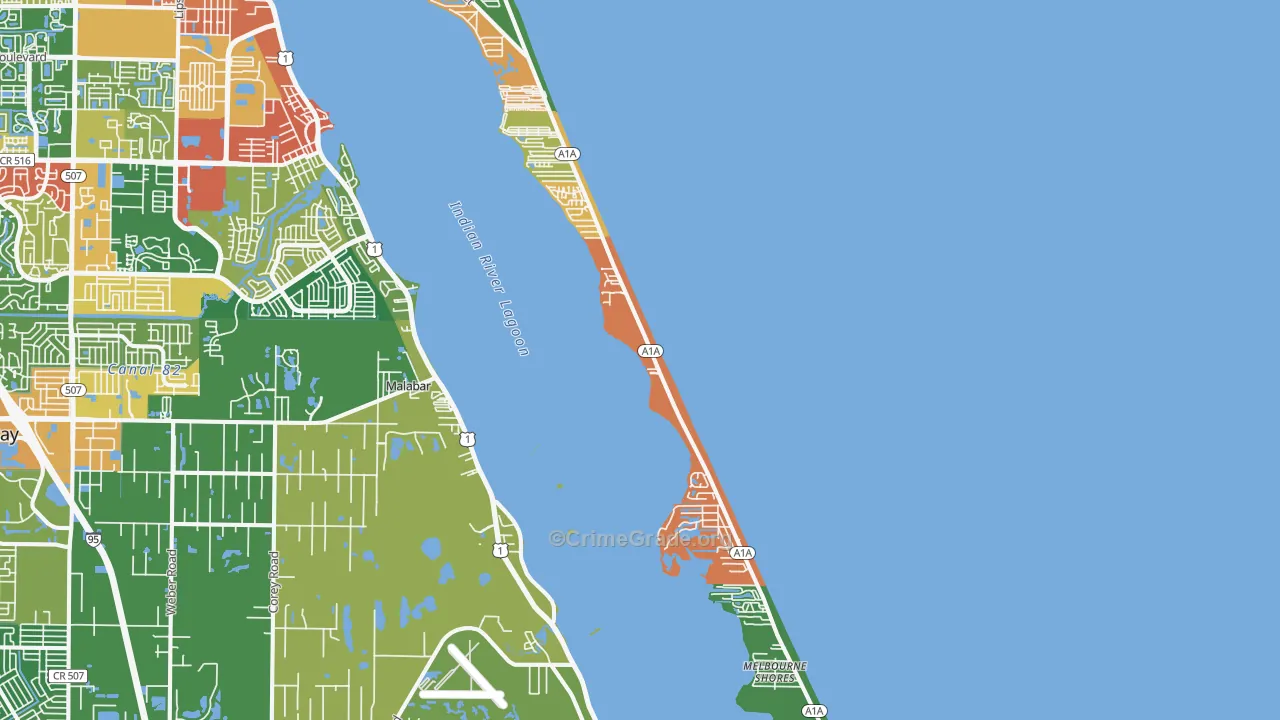 32951, FL Map of Drug-Related Crime Rates