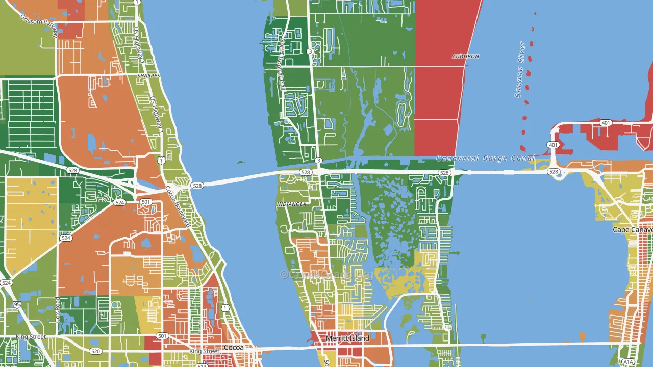 32953, FL Map of Drug-Related Crime Rates