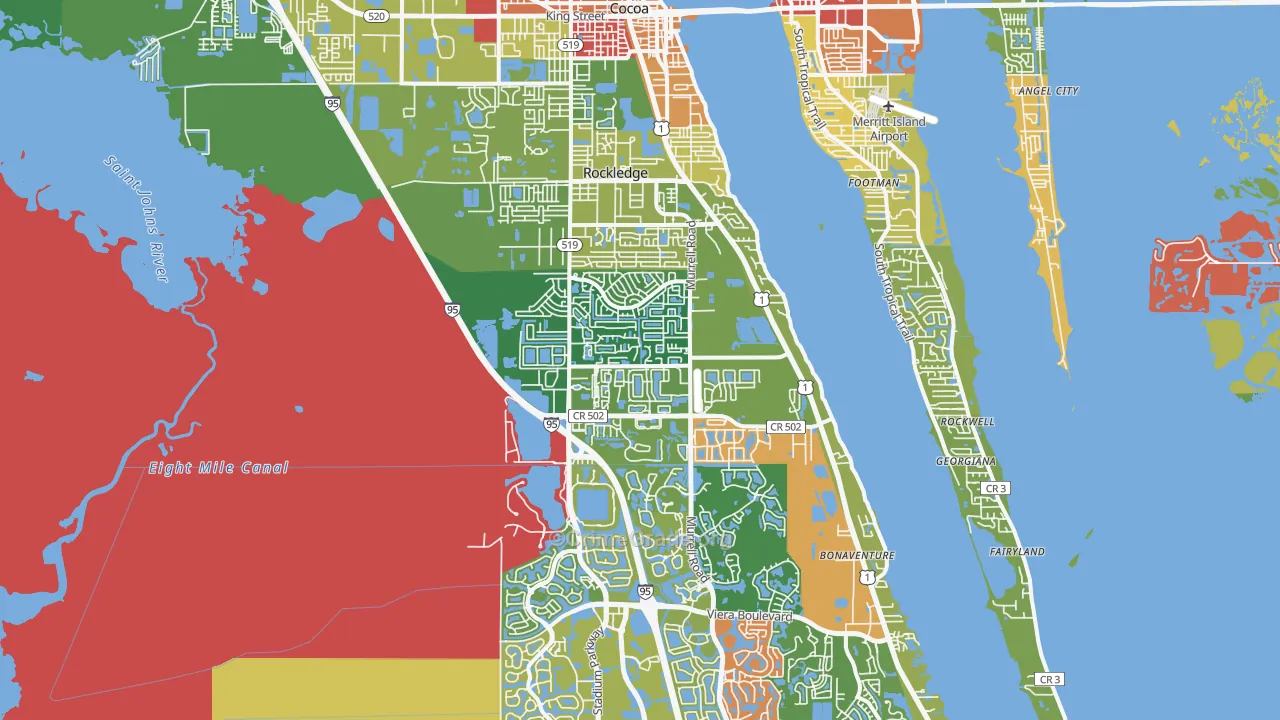 32955, FL Map of Drug-Related Crime Rates