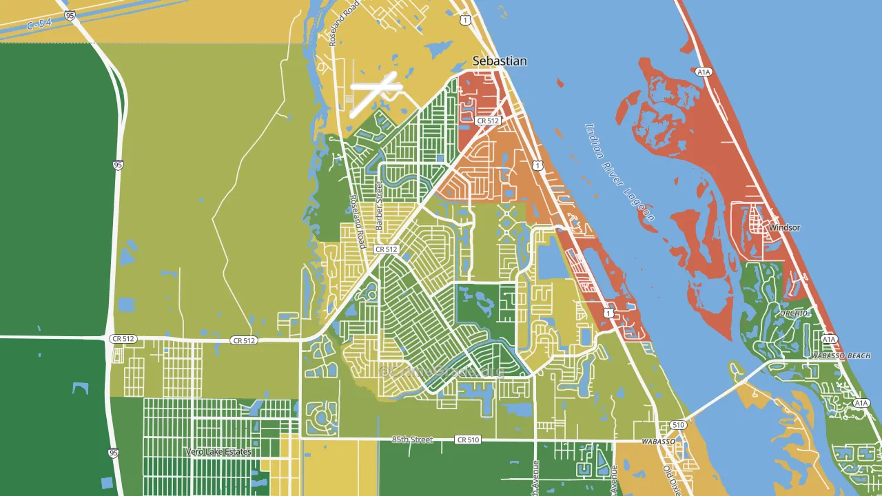 32958, FL Map of Drug-Related Crime Rates