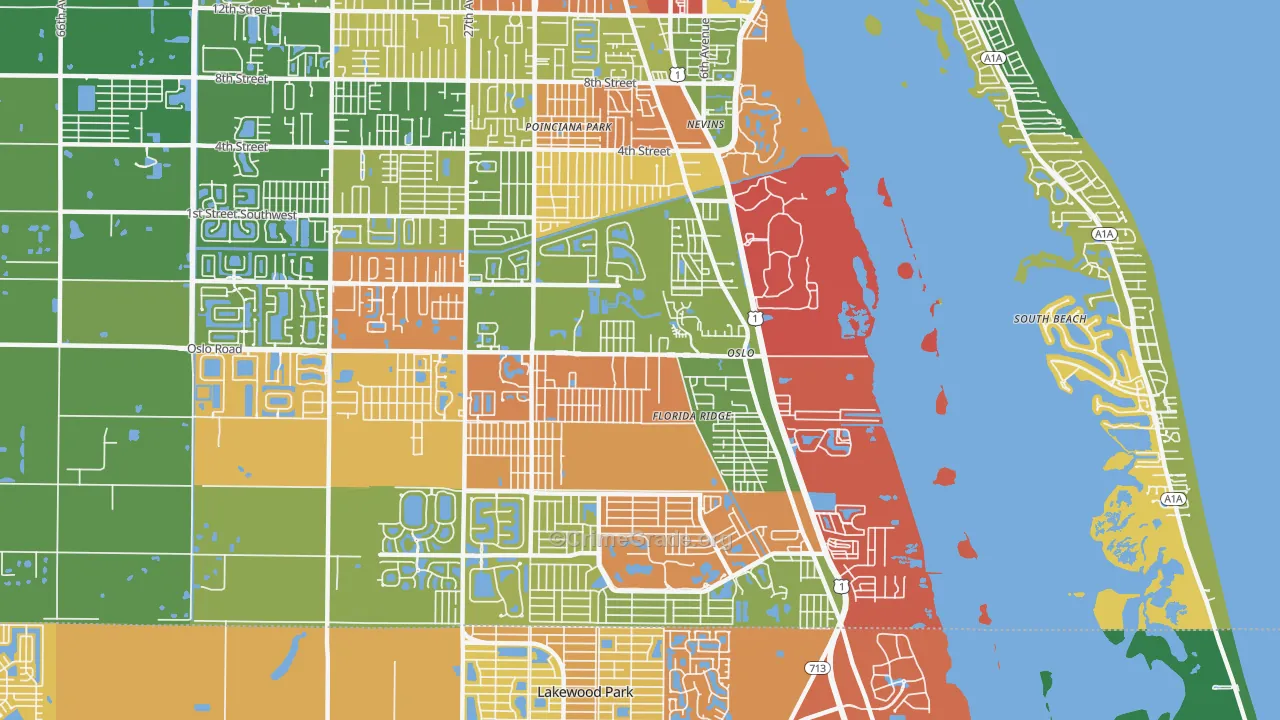 32962, FL Map of Drug-Related Crime Rates