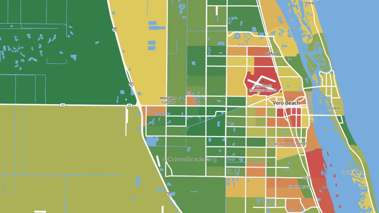 32966, FL Map of Drug-Related Crime Rates