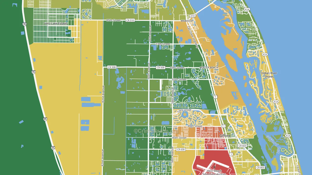 32967, FL Map of Drug-Related Crime Rates
