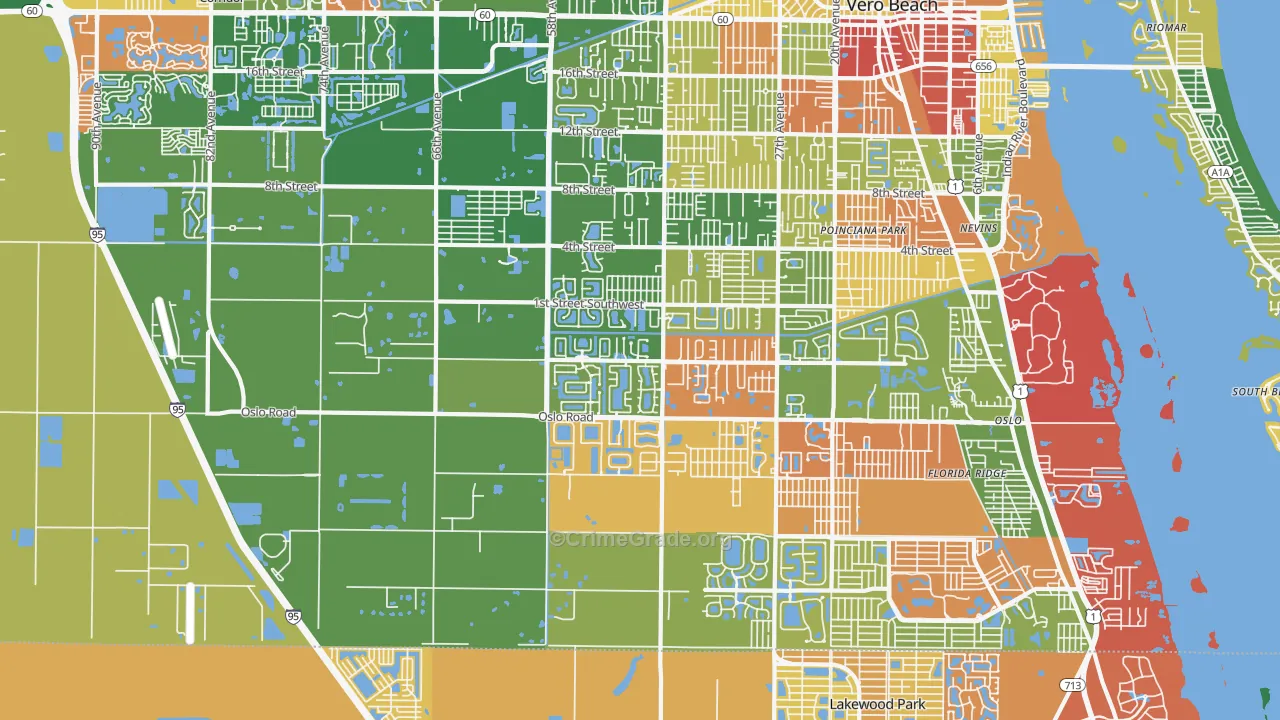 32968, FL Map of Drug-Related Crime Rates