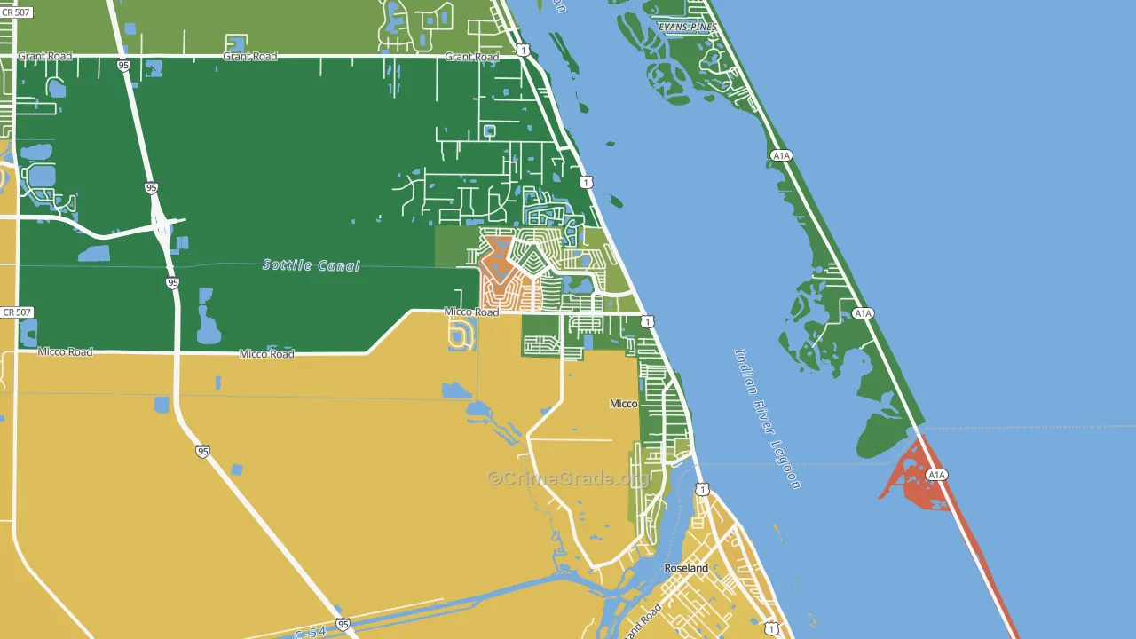 32976, FL Map of Drug-Related Crime Rates