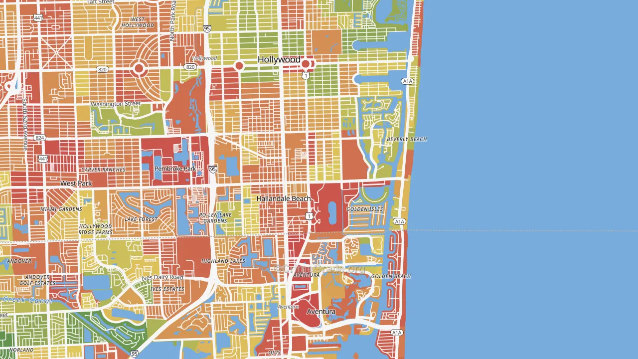 33009, FL Map of Drug-Related Crime Rates