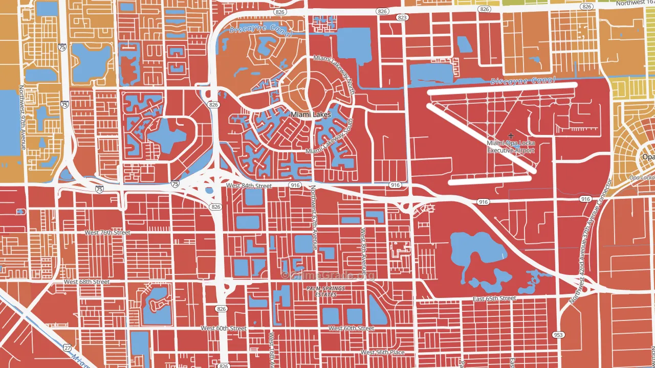 33014, FL Map of Drug-Related Crime Rates