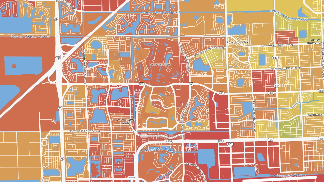 33015, FL Map of Drug-Related Crime Rates