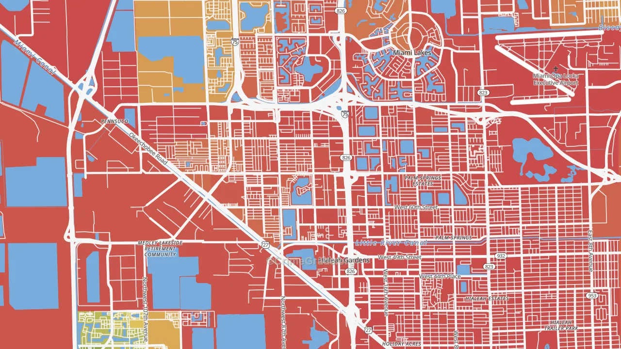 33016, FL Map of Drug-Related Crime Rates
