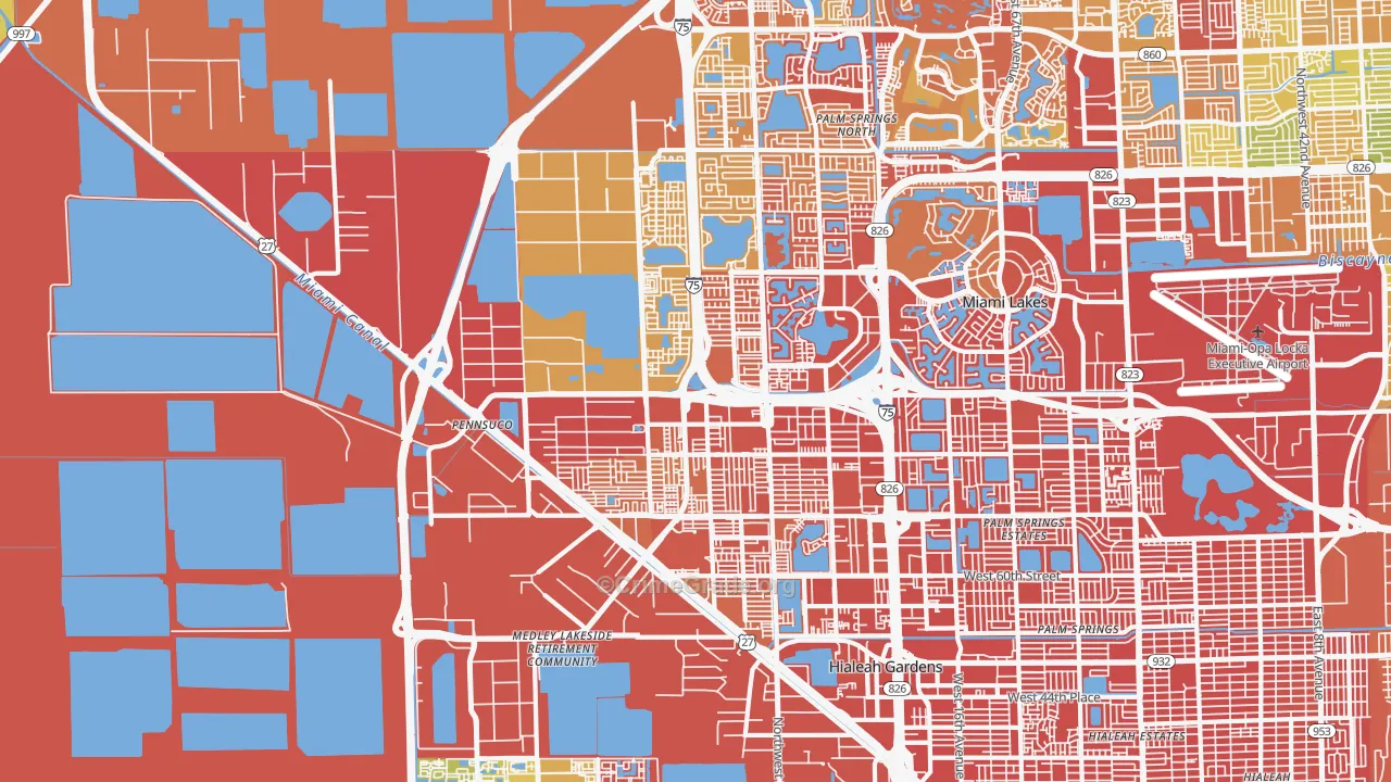 33018, FL Map of Drug-Related Crime Rates
