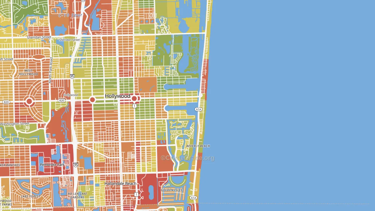 33019, FL Map of Drug-Related Crime Rates
