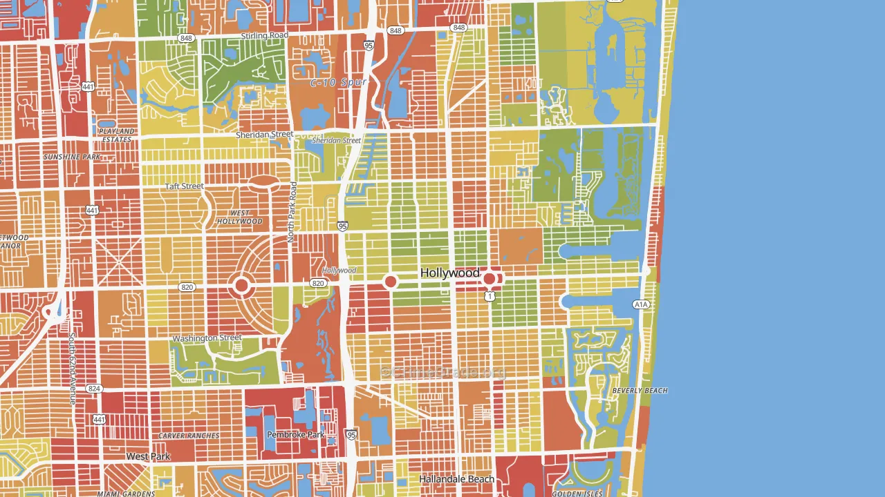 33020, FL Map of Drug-Related Crime Rates