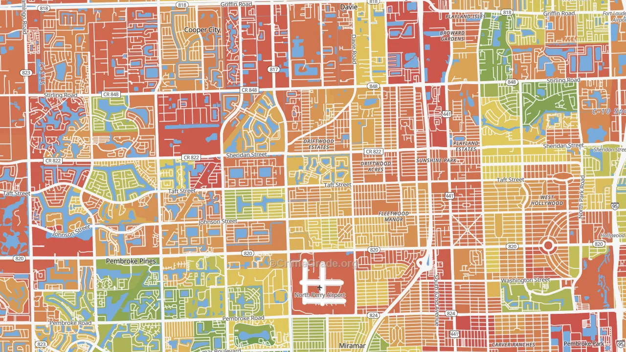 33024, FL Map of Drug-Related Crime Rates