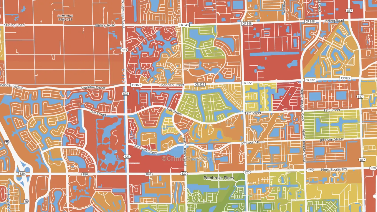 33026, FL Map of Drug-Related Crime Rates