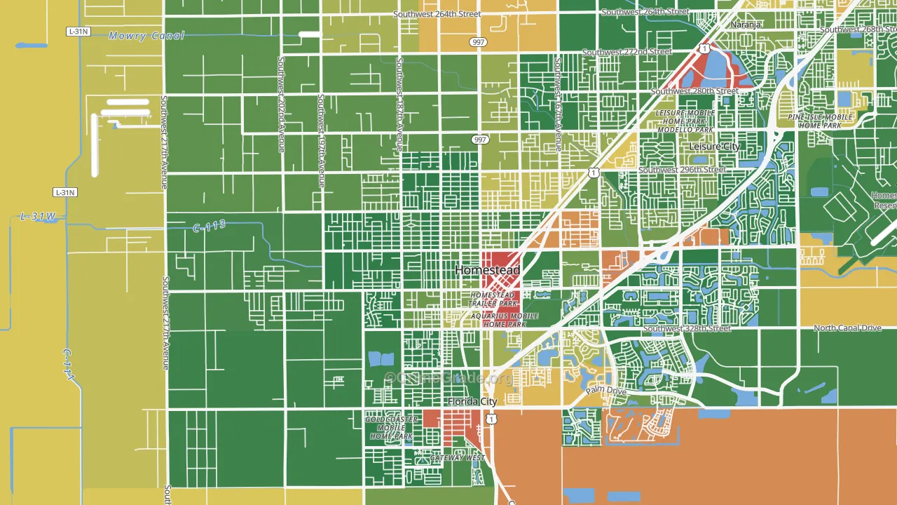 33030, FL Map of Drug-Related Crime Rates