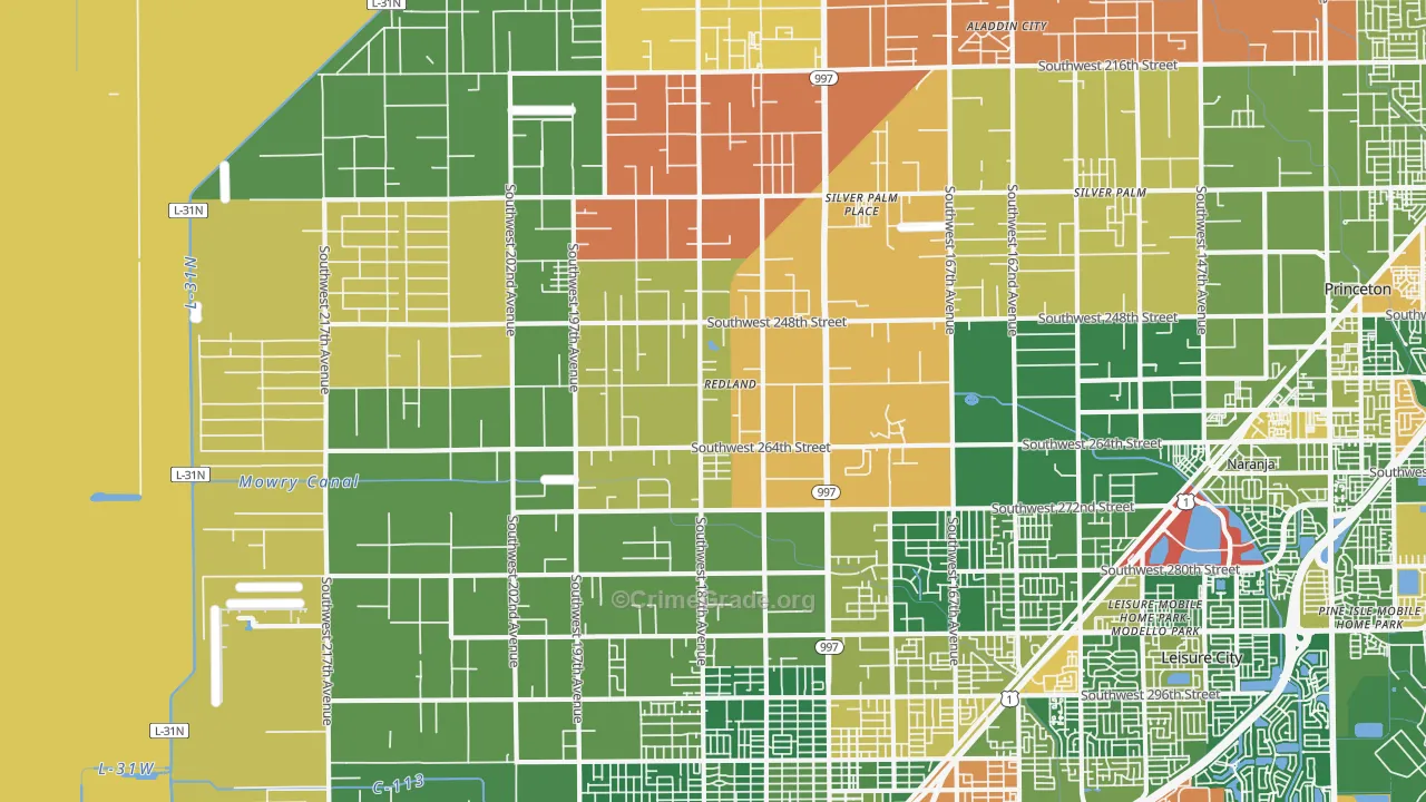 33031, FL Map of Drug-Related Crime Rates