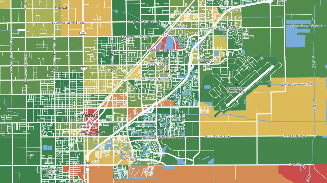 33033, FL Map of Drug-Related Crime Rates