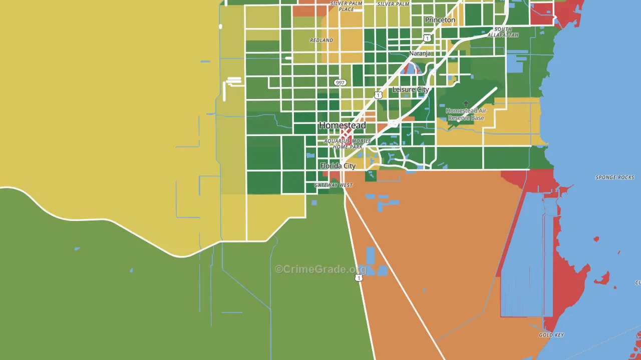 33034, FL Map of Drug-Related Crime Rates