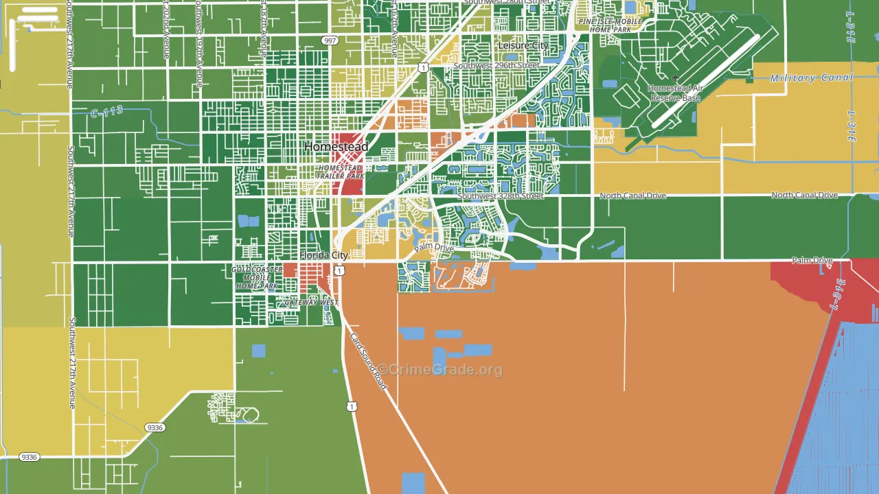33035, FL Map of Drug-Related Crime Rates