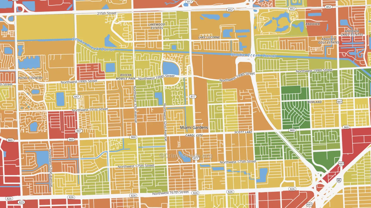 33056, FL Map of Drug-Related Crime Rates