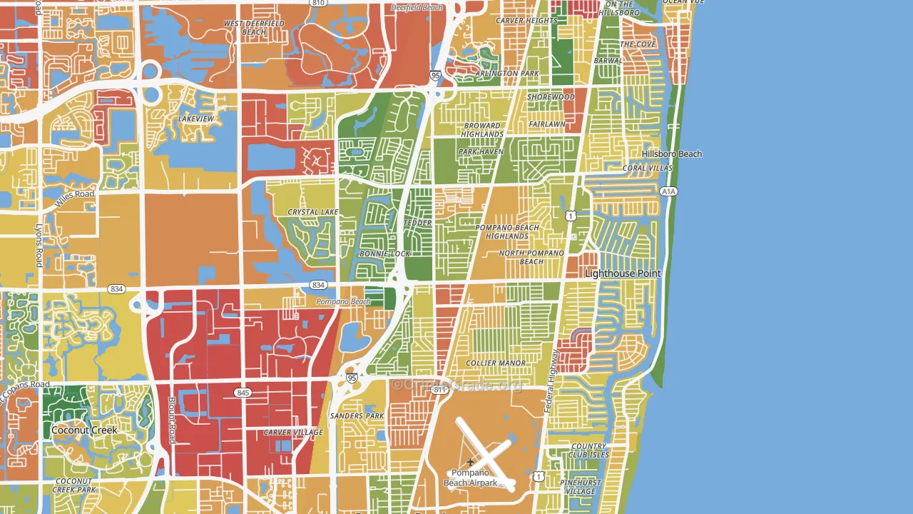 33064, FL Map of Drug-Related Crime Rates