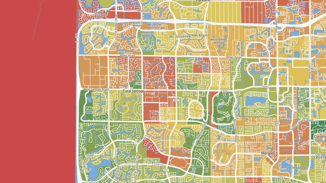 33065, FL Map of Drug-Related Crime Rates