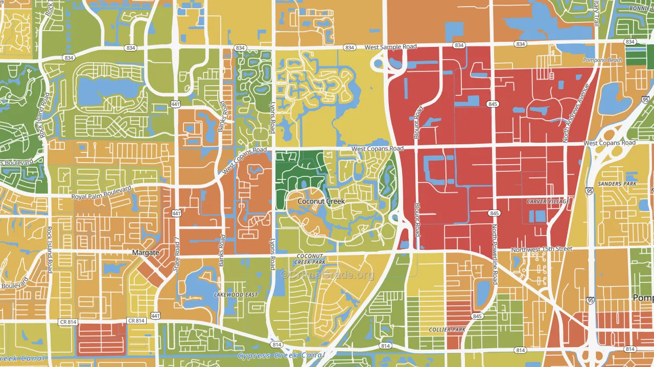 33066, FL Map of Drug-Related Crime Rates