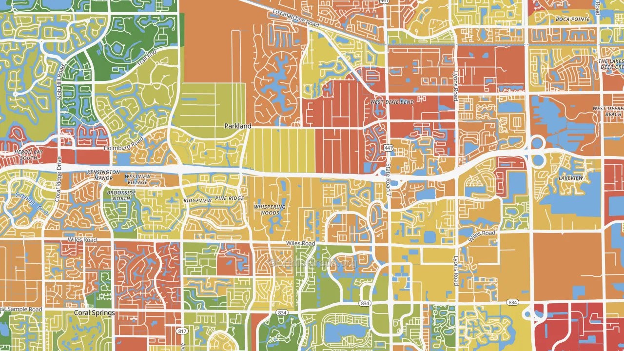33067, FL Map of Drug-Related Crime Rates
