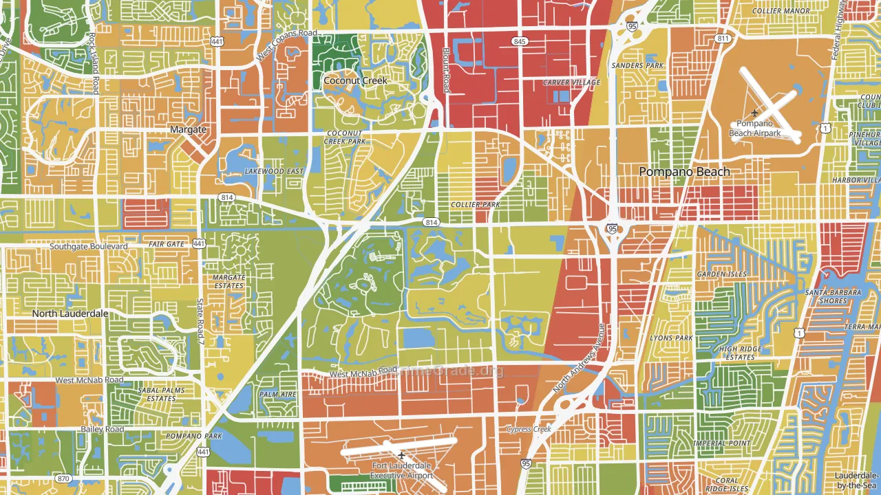 33069, FL Map of Drug-Related Crime Rates