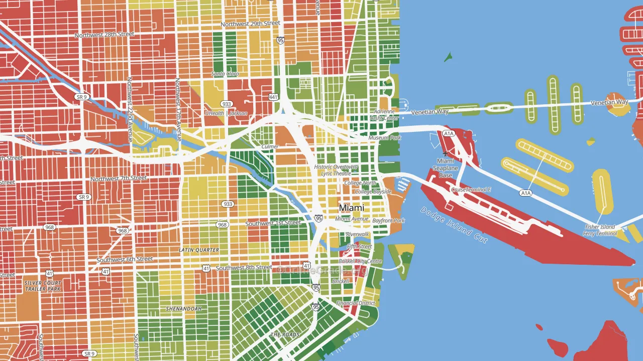 33101, FL Map of Drug-Related Crime Rates
