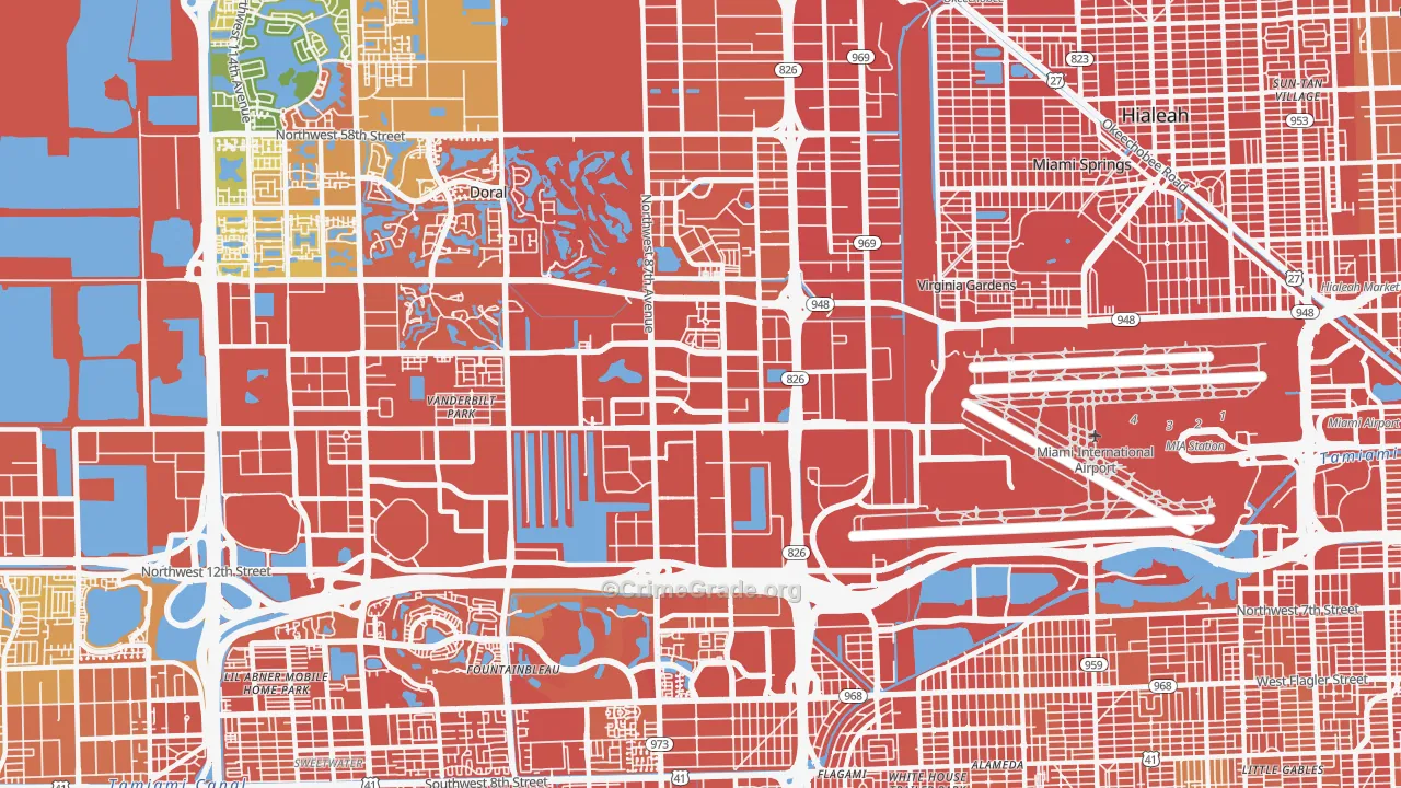 33122, FL Map of Drug-Related Crime Rates