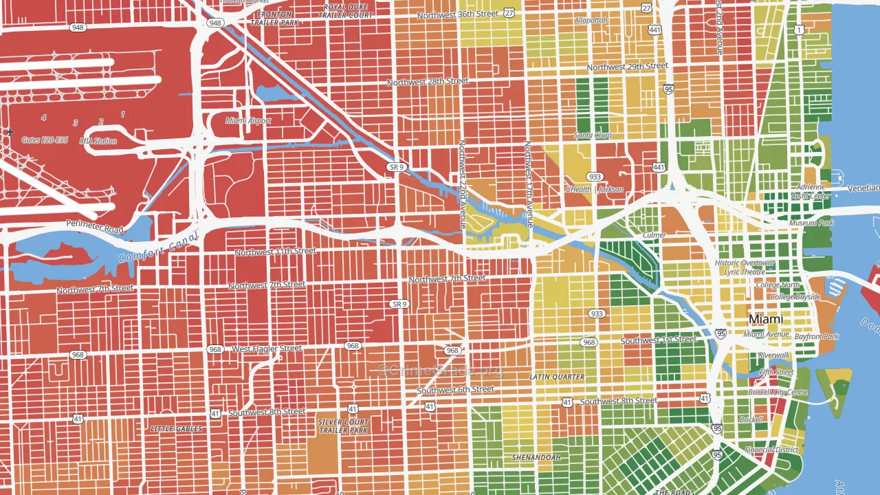 33125, FL Map of Drug-Related Crime Rates