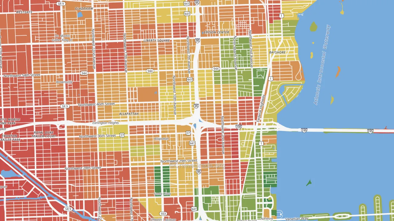 33127, FL Map of Drug-Related Crime Rates