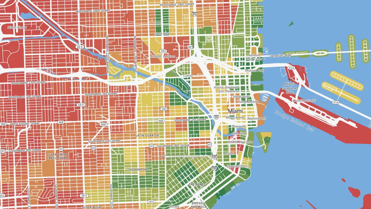 33128, FL Map of Drug-Related Crime Rates