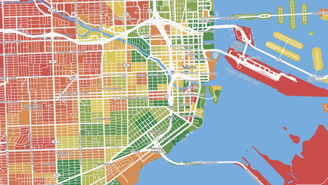 33130, FL Map of Drug-Related Crime Rates