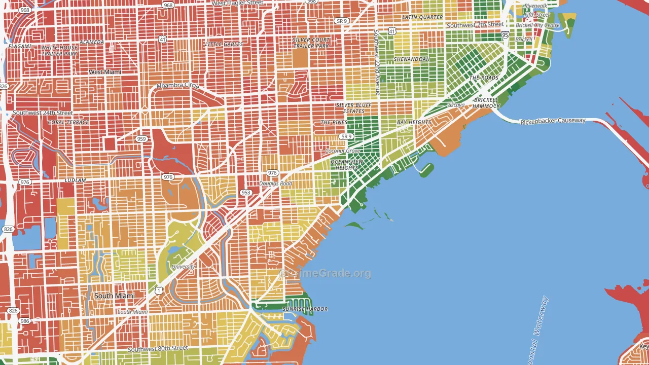 33133, FL Map of Drug-Related Crime Rates