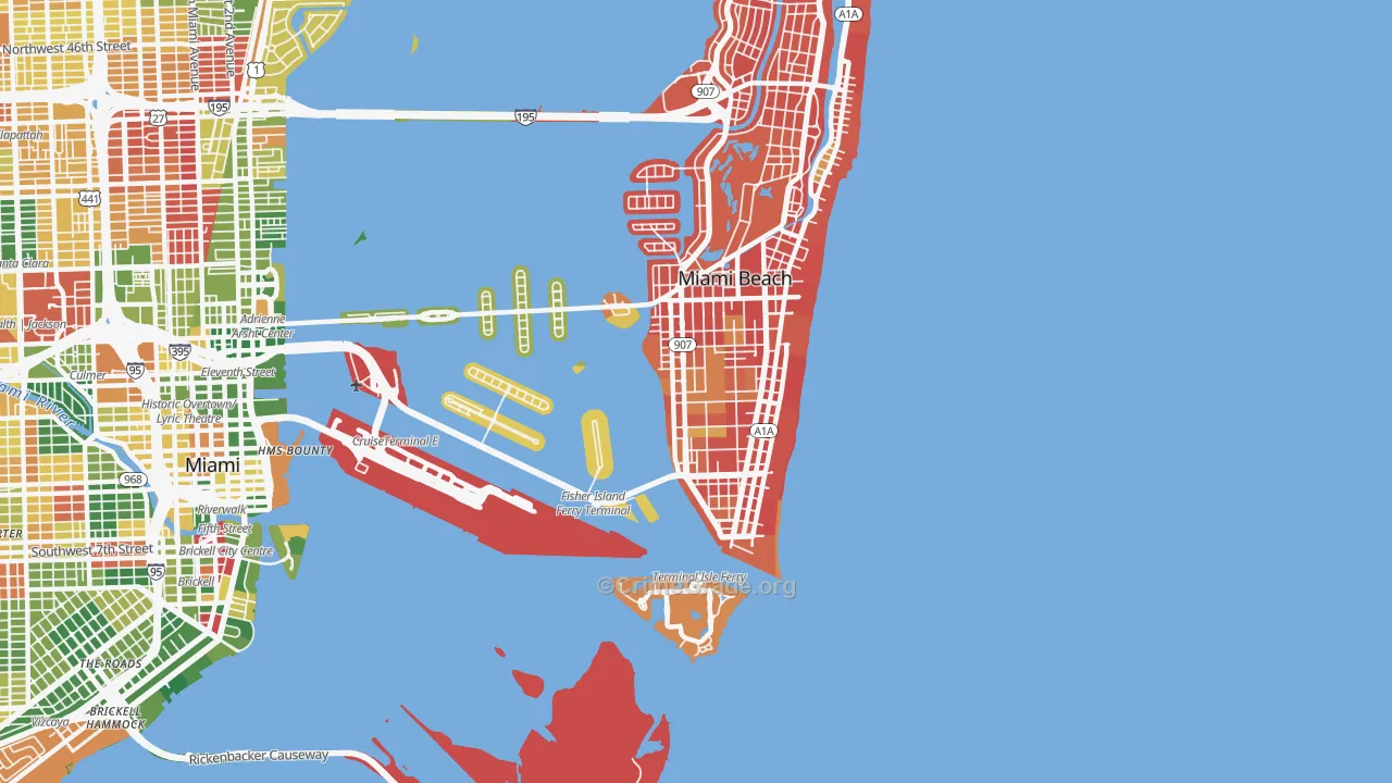 33139, FL Map of Drug-Related Crime Rates