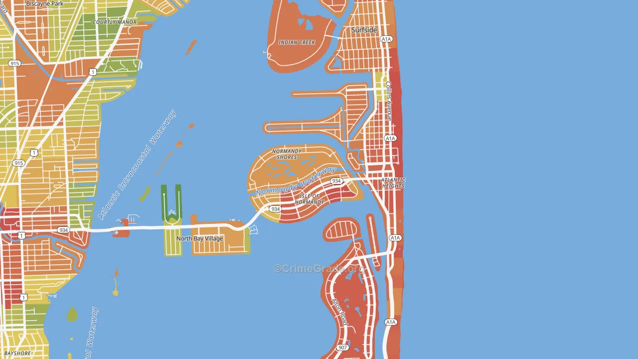 33141, FL Map of Drug-Related Crime Rates