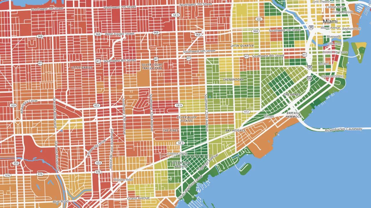 33145, FL Map of Drug-Related Crime Rates