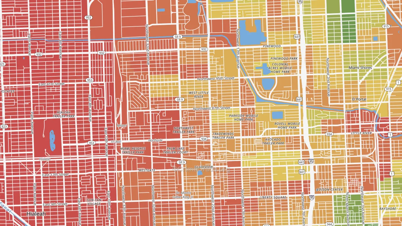 33147, FL Map of Drug-Related Crime Rates