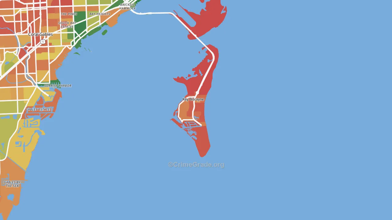 33149, FL Map of Drug-Related Crime Rates